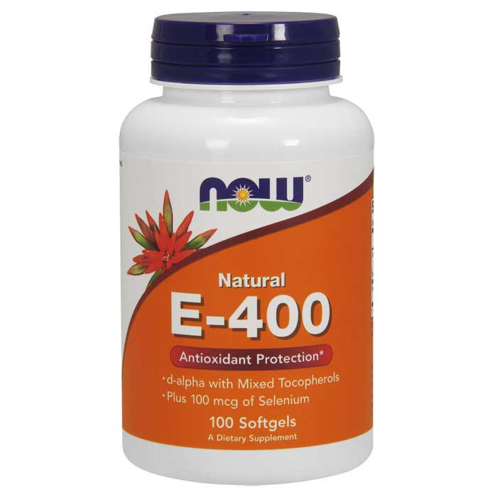 Vitamin E-400 IU with Selenium 100 Softgels - Now Foods / Αντιοξειδωτικό