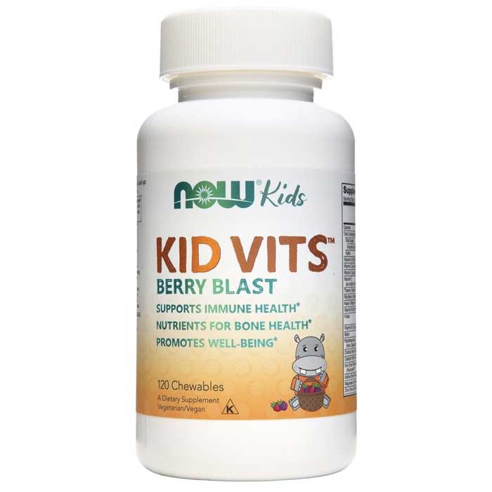 Kid Vits Πολυβιταμίνη Berry για Παιδιά 120 μασώμενες ταμπλέτες - Now / Παιδική Βιταμίνη