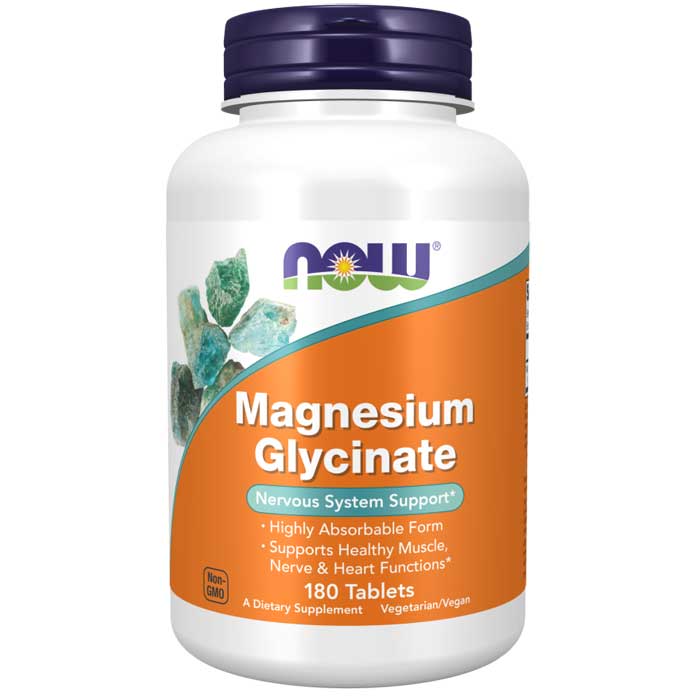 Magnesium Glycinate  180 tabs  - Now Foods