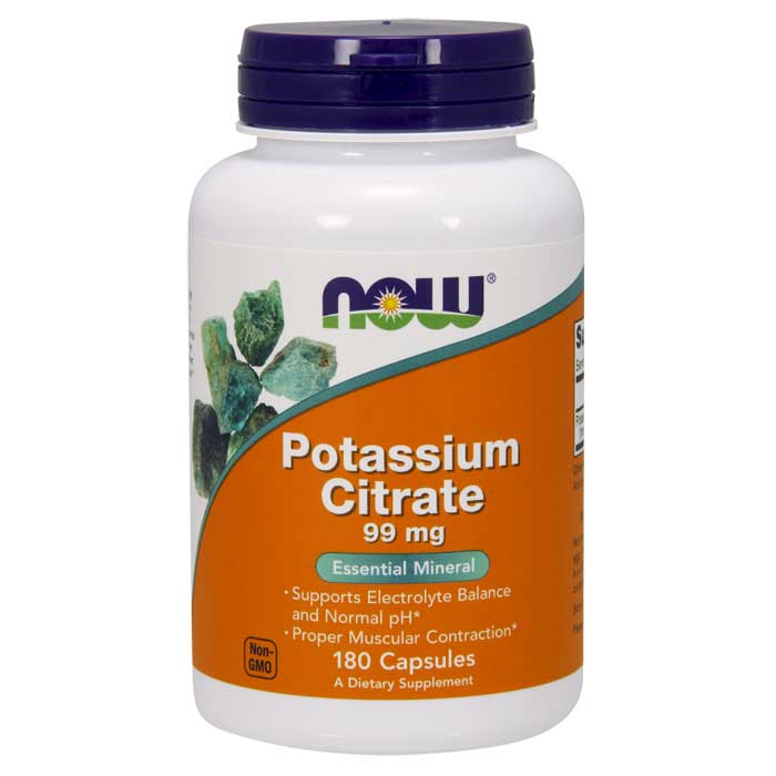 Potassium Citrate 99mg 180 κάψουλες - Now Foods / Κιτρικό Κάλιο