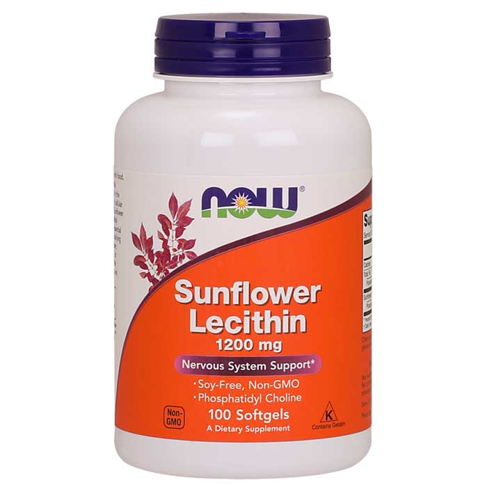 Sunflower Lecithin 1200mg 100 τζελ - Now / Λιποδιαλύτες