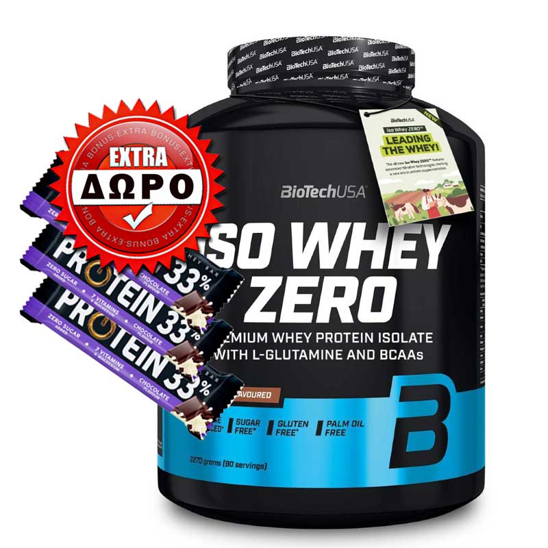 Iso Whey Zero 1816gr + ΔΩΡΟ 3 x 50g Bar - Biotech USA