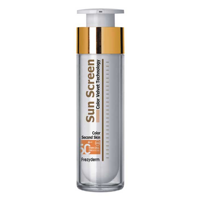 Sun Screen Color Velvet Face SPF50+ 50ml - Frezyderm / Αντηλιακό με χρώμα