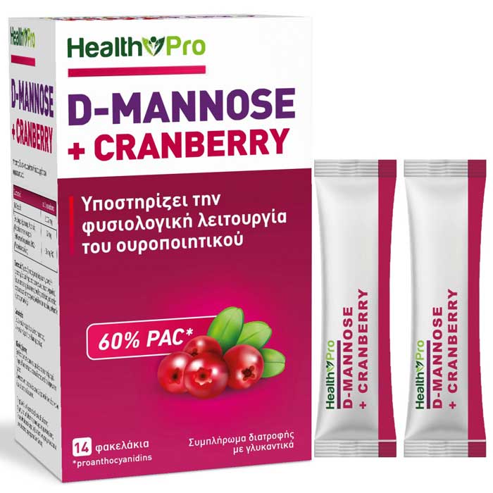 D-Mannose and Cranberry  14 sticks - Health Pro