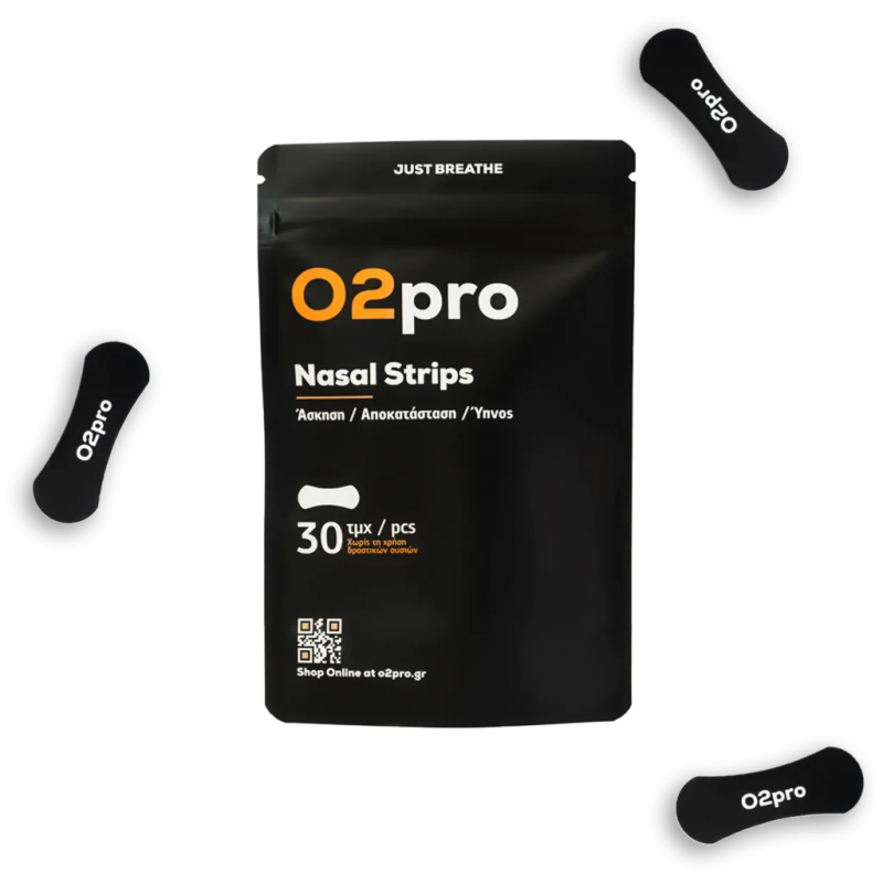 O2pro nasal strips 30pcs Μαύρο/Black