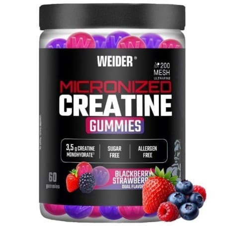Premium Creatine 60 Gummies 180gr / Weider - Blackberry Strawberry