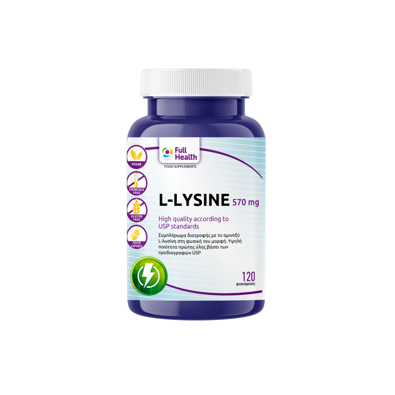 L-Lysine 570mg 120 vcaps - Full Health