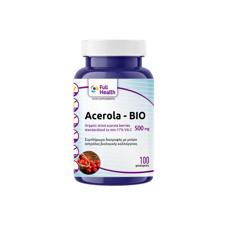 Bio Acerola 500mg 100 vcaps - Full Health