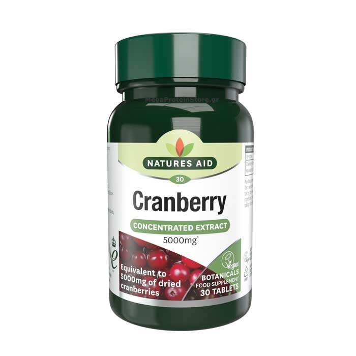 Cranberry 200 mg - 30 ταμπλέτες Natures Aid / Ανοσοποιητικό - Ουροποιητικό