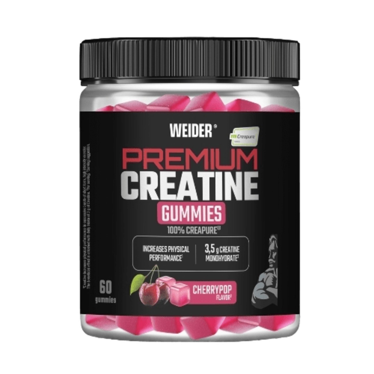Premium Creatine 60 Gummies Cherry - Weider
